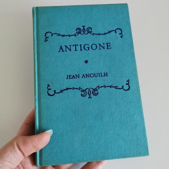 1960s Antigone Book Blue by Jean Anouilh FRENCH Play Inspired Sophocles Tragedy - Picture 1 of 11